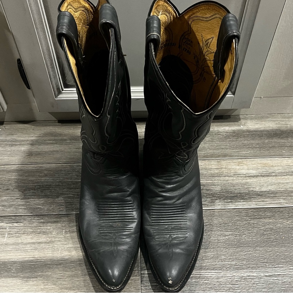Tony Lama Cowboy Boots Size 9D Grey